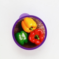 Ланч-бокс круглый FoodVibes &laquo;Перчики&raquo;, 500 мл