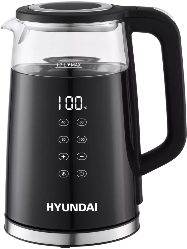 Чайник HYK-G6404 1.7л. 2200Вт черный