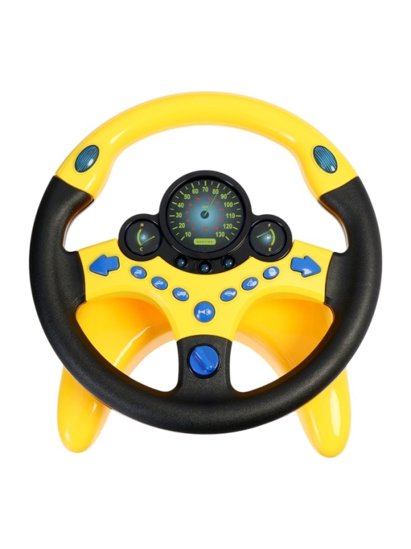 Руль музыкальный "Cупер водитель", свет и звук , работает от батареек В ПАКЕТЕ