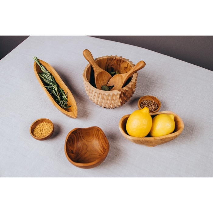 Тарелка 17х8х7 см, тиковое дерево