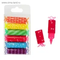 Маркер-текстовыделитель скошенный Calligrata "Батончик", 5 мм, МИКС (цена за 1 штуку)