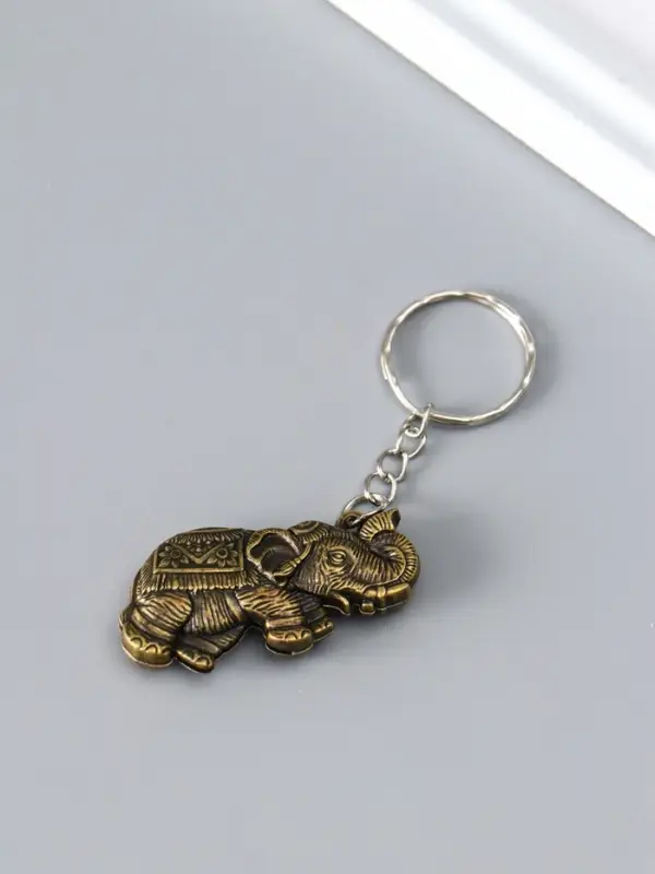 Брелок металл "Слон Эмира" бронза 2,2х4,6х0,6 см