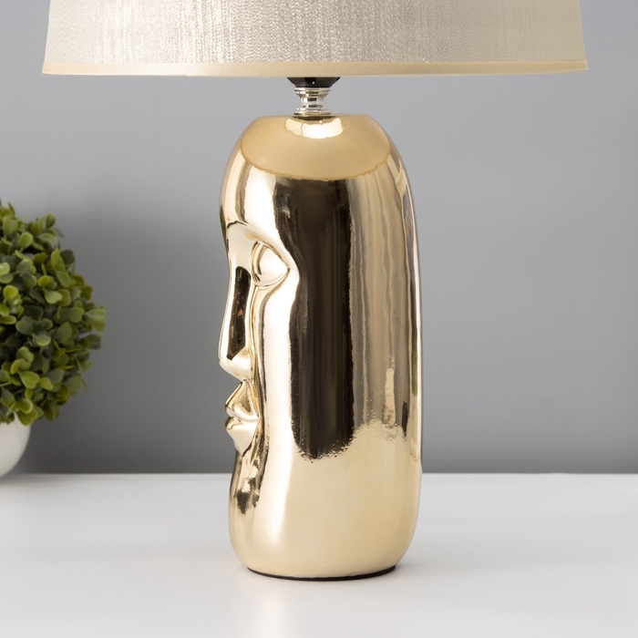 Настольная лампа с абажуром RISALUX &laquo;Рикардо&raquo;, Е27, 40 Вт, фигурное основание, 30&times;30&times;48 см