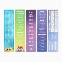 Закладки для книг картонные 5 шт., шпаргалки, Буки Бяки