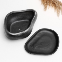 Горшок "Бонсай малый" для кактусов и суккулентов, серебро, 0,6, л/ 17х14х7см