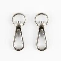 Карабины металл 6,2гр 4,2*1,6см/12*2мм (наб 2шт цена за наб) серебряный TR