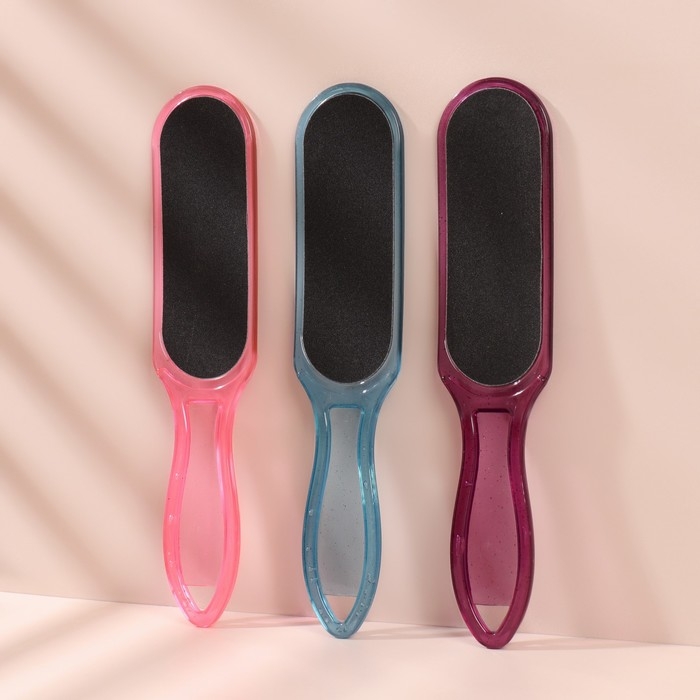 Пилка для ног, наждачная, двусторонняя, 24 см, цвет МИКС