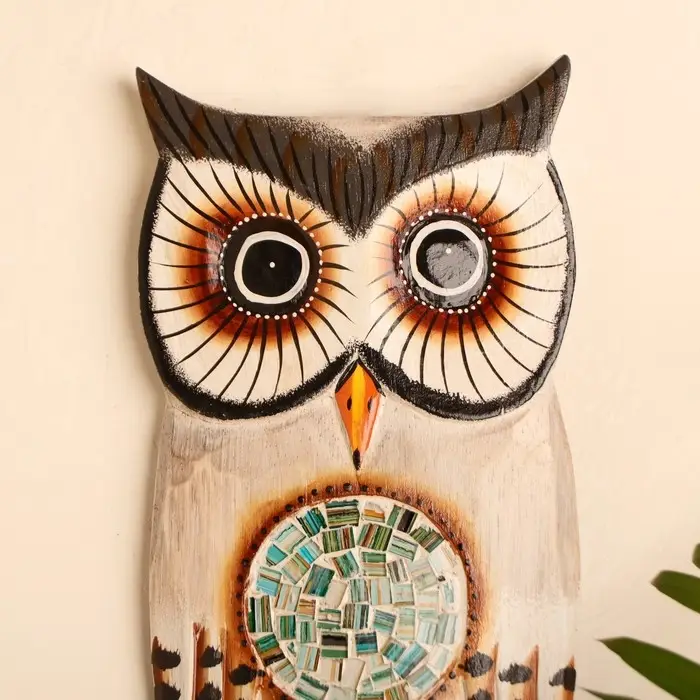 Панно &laquo;Совушка на ветке&raquo;, 15&times;1.5&times;32 см, дерево