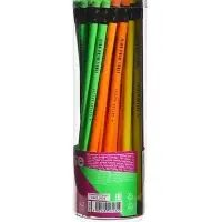 Карандаш чернографитный ErichKrause &laquo;JOY&raquo;, HB, грифель d=2.2 мм, пластик, круглый, в тубусе, неон МИКС