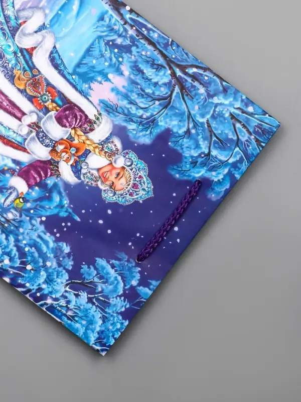 Пакет подарочный новогодний ламинированный, &laquo;Снегурочка&raquo; , 18&times;10&times;22.3 см