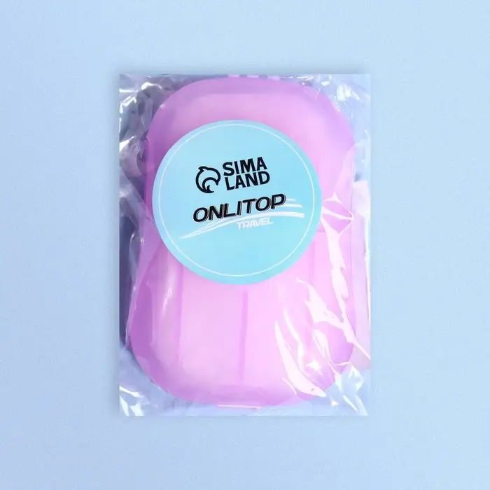 Мыло листовое, в пластинах, 18 (&plusmn; 2) шт, в футляре, цвет сиреневый