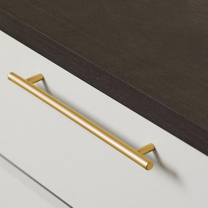 Ручка рейлинг ТУНДРА BISTRO,  d=12 мм, м/о 128 мм, цвет золото, 4 шт