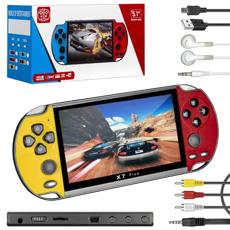 * Игровая приставка X7 Plus красный с желтым