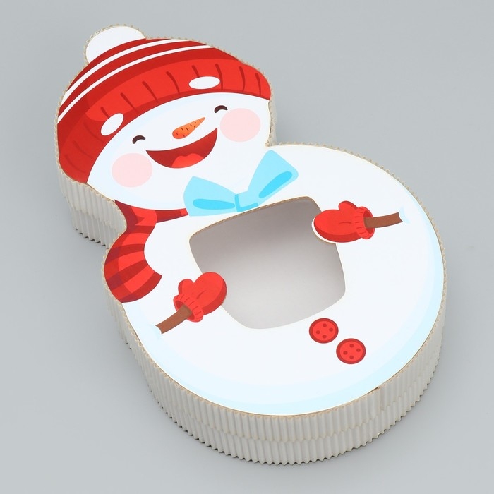 Коробка подарочная &laquo;Снеговик&raquo;, 15.2 х 25.1 х 5 см, Новый год