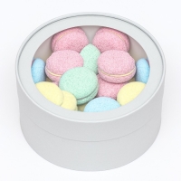 Подарочная коробка "Wewak" пепельно-серый, завальцованная с окном, 18 х 10 см