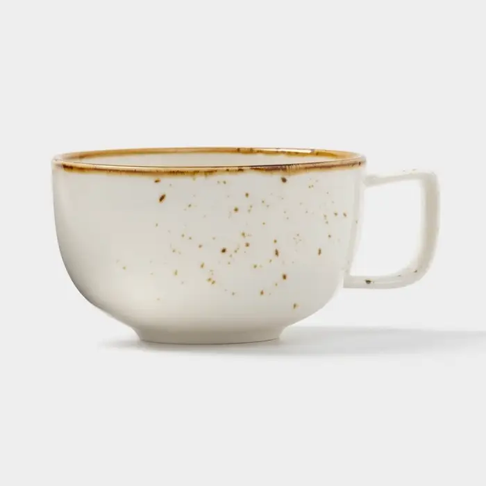 Чайная пара фарфоровая Magistro &laquo;Церера&raquo;, 2 предмета: чашка 250 мл, блюдце d=16,5 см, цвет белый