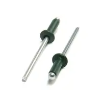 Заклёпки ТУНДРА krep, вытяжные, алюминий-сталь, 3.2&times;8 мм, темно-зеленые, 50 шт.