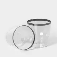 Стакан пластиковый одноразовый &laquo;Кристалл&raquo;, 200 мл, с металлизированными каемками, цвет прозрачный