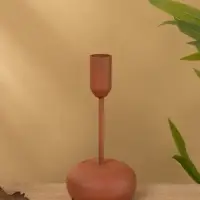 Подсвечник на 1 свечу текстурный "Терракота" 8х8х15,5 см