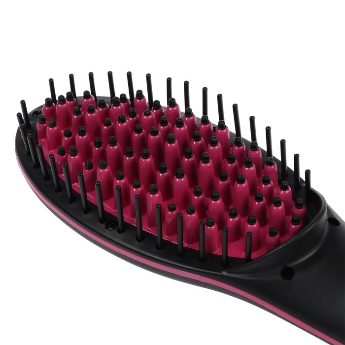 Расческа Luazon LR-02, электрическая, 50 Вт, дисплей, регулировка t, 220 В, розовая