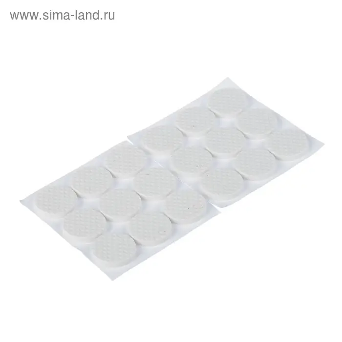 Накладка мебельная круглая ТУНДРА, d=25 мм, 18 шт., полимерная, белая