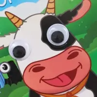 Набор картонных книг с глазками, 4 шт по 10 стр., Синий трактор