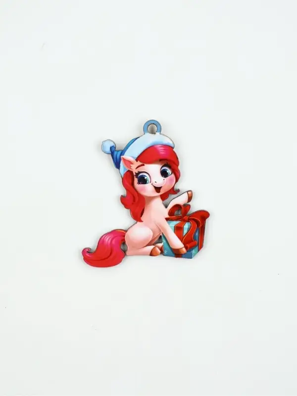 Елочное украшение &laquo;Лошадка и подарок&raquo;, 6.9&times;8.1 см