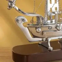 Корабль сувенирный 30х8х40 см, латунь