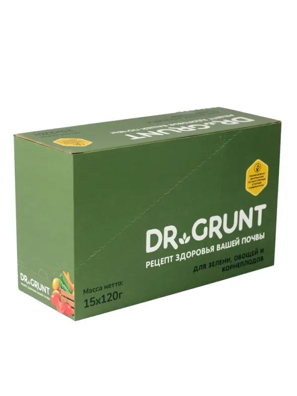 Удобрение минеральное для зелени, овощей, корнеплодов, Dr.Grunt, шоу-бокс, 15 саше