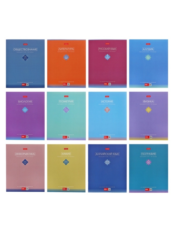 Комплект предметных тетрадей 48 листов, 12 предметов Hatber &laquo;Трогательная пастель&raquo;, обложка мелованный картон, Soft-touch, с интерактивным справочник...