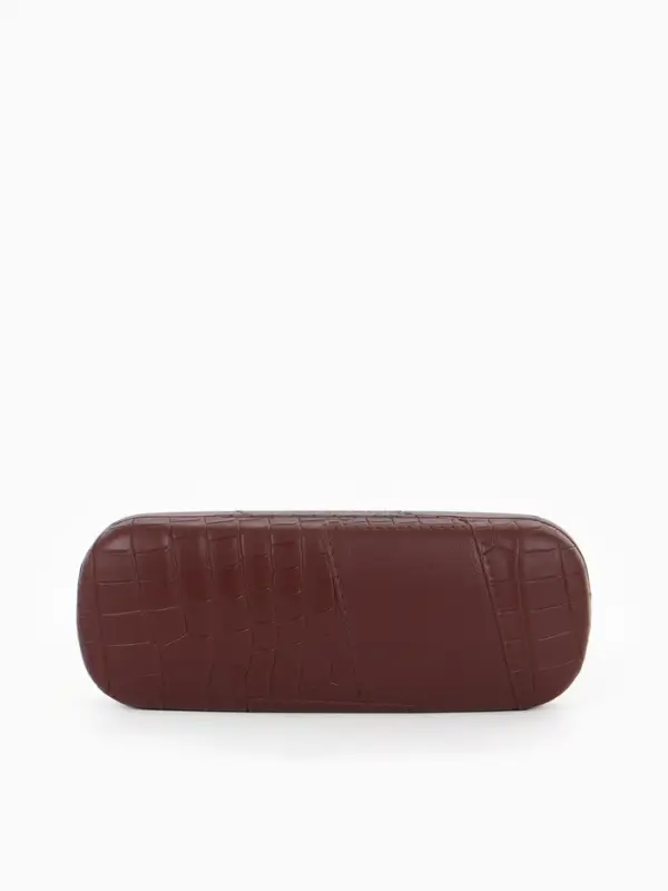 Футляр для очков Июнь2503, 16*5,8*3 см, хлопушка, коричневый