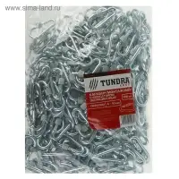 Карабин монтажный с фиксатором ТУНДРА krep, DIN5299D, 4&times;40 мм, оцинкованный