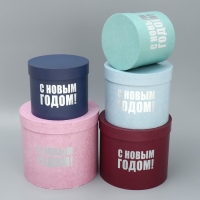 Набор подарочных коробок 5 в 1 &laquo;С Новым годом&raquo;, 13 х 14‒19.5 х 22 см, Новый год