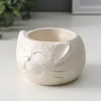 Подсвечник &laquo;Кот&raquo;, 6&times;9.5&times;10 см, перламутр
