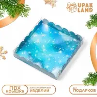 Коробка для печенья, &laquo;Зимний лес&raquo;, 18&times;18&times;3 см, Новый год