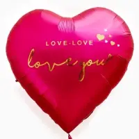 Воздушный шар фольгированный 63" &laquo;Сердце, фуксия"