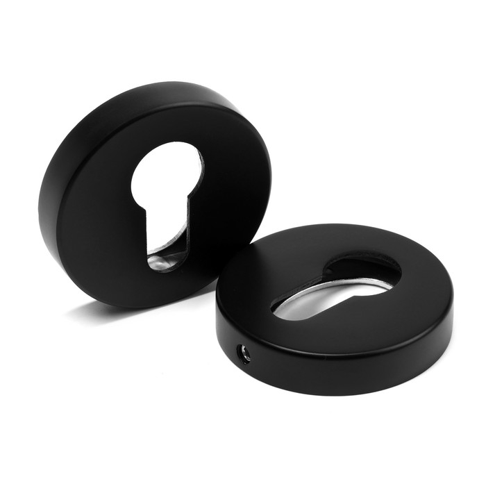 Накладка на цилиндровый механизм LOCKLAND, круглая, цвет черный, комплект