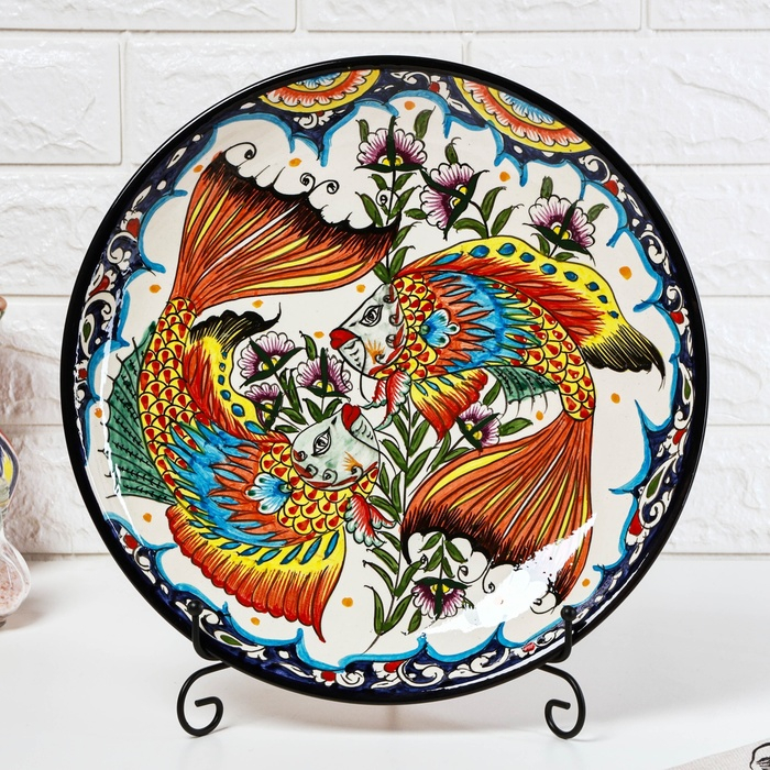 Ляган Риштанская Керамика "Рыбка", 32 см