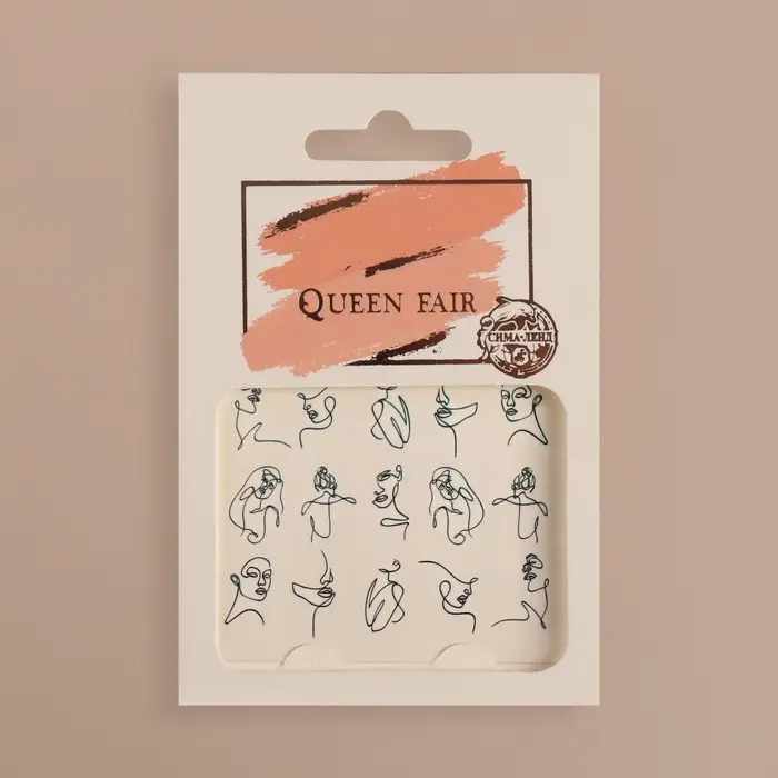 Слайдеры для ногтей &laquo;Женские черты&raquo;, чёрные