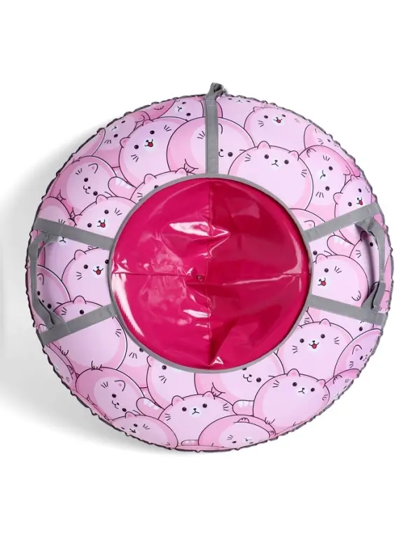 Тюбинг &ndash; ватрушка &laquo;Котики&raquo;, диаметр чехла 100 см, розовая, Winter Star
