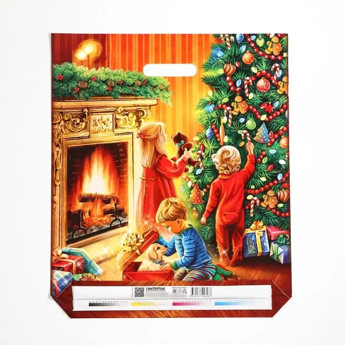 Пакет "Праздник", полиэтиленовый с вырубной ручкой, 47х40 см.