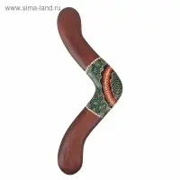 Сувенир "Бумеранг с точечной росписью" коричневый 40х7х1 см МИКС