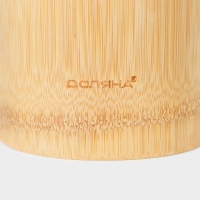 Набор кухонных принадлежностей Доляна &laquo;Бамбуковый лес&raquo;, 3 предмета на подставке: 1 лопатка, 2 ложки