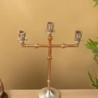 Подсвечник на 3 свечи "Кросс" алюминий 27х10х40,5 см
