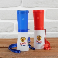 Свисток-гуделка болельщика &laquo;Россия&raquo;, герб, 17 см, цвета МИКС