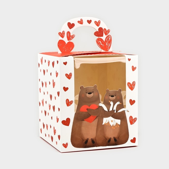 Коробка складная &laquo;С любовью&raquo; 14 х 16 х 14 см