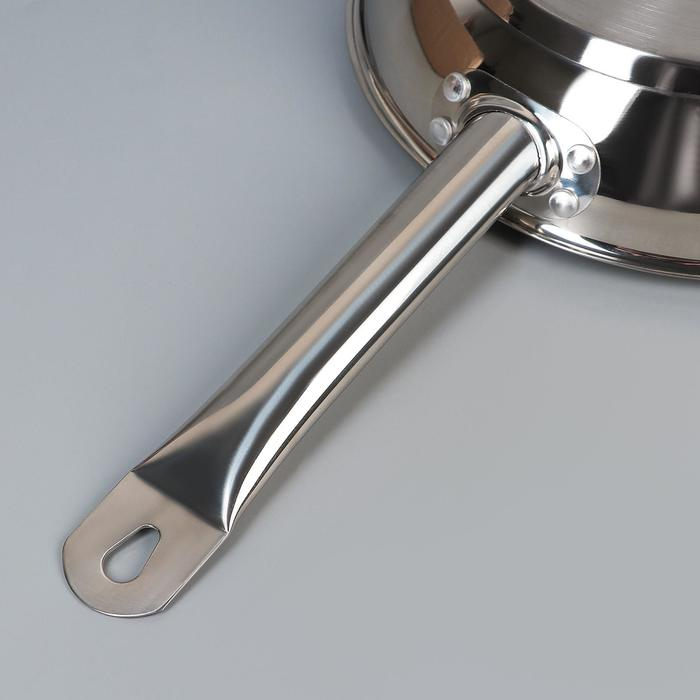 Сковорода &laquo;Общепит&raquo;, d=30 см, толщина корпуса 0,6 мм, дно 3,5 мм, с теплораспределительным слоем, индукция