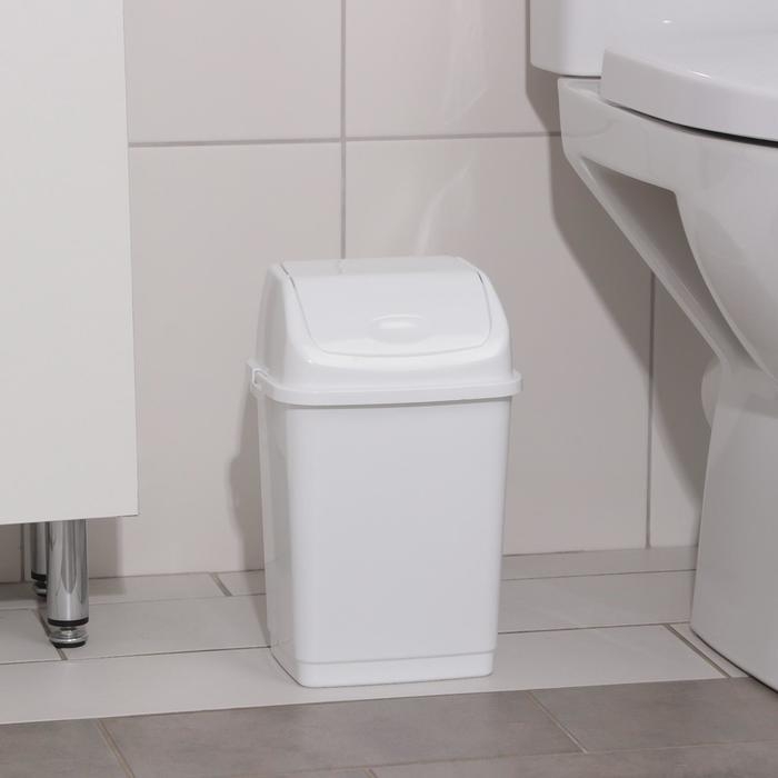 Контейнер для мусора &laquo;Камелия&raquo;, 4 л, белый