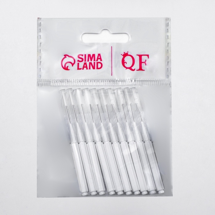 Щёточки - мини для бровей и ресниц, набор - 10 шт, 7 &times; 0,5 см, цвет белый