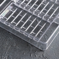 Форма для шоколада &laquo;Брикс&raquo;, 20&times;12&times;2,5 см, 4 ячеек 8,5&times;4,2&times;1 см, цвет прозрачный